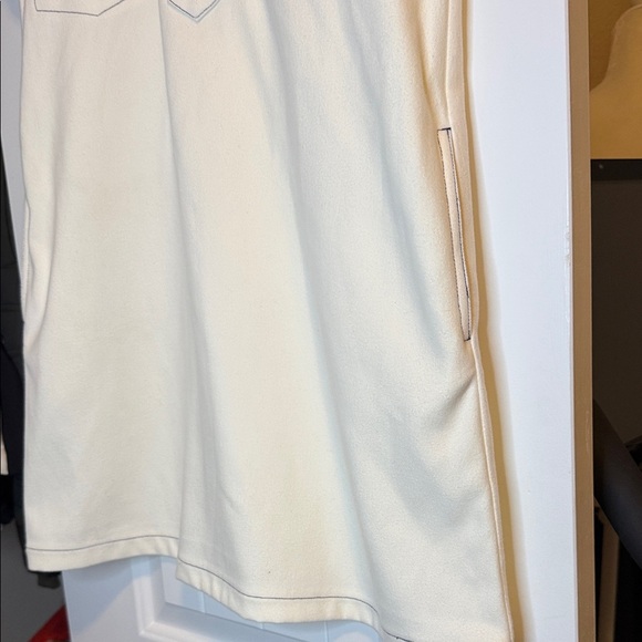 Greylin Cream White Zip-Up Shift Dress Small - Picture 7 of 10